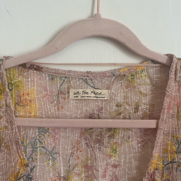 Free People Sheer Button-Up Women's Top - Picture 6 of 7